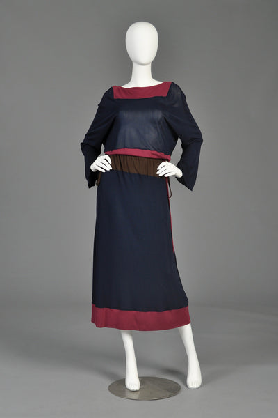 Janice Wainwright 1970s Colorblock Dress