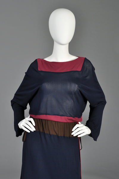 Janice Wainwright 1970s Colorblock Dress
