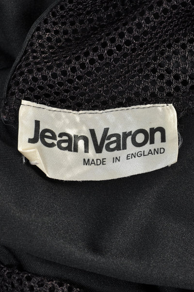Jean Varon 1970s Netted Black Caftan