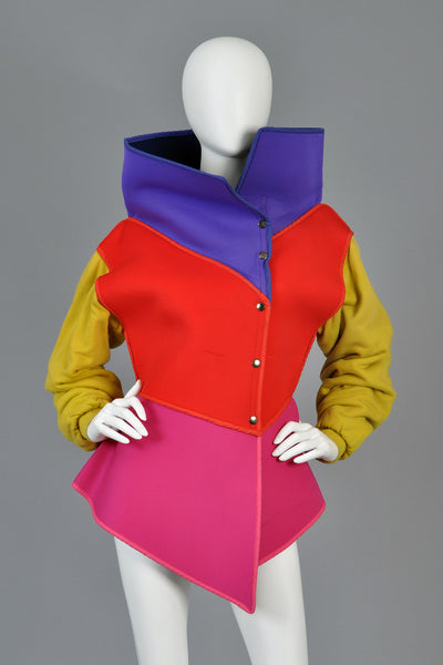 Circa 1983/84 Kansai Yamamoto Colorblocked Neoprene Jacket