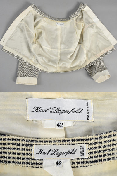 Karl Lagerfeld 1990s Monochrome Sack Dress + Jacket
