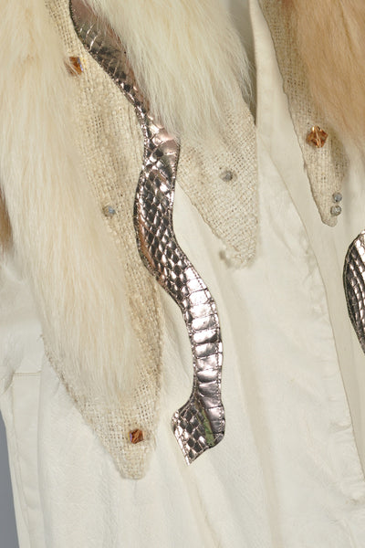 Kip Kirkendall Avant Garde Leather + Fox Fur Jacket