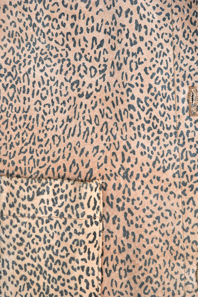 Katie Lightweight Leopard Print Suede Jacket/Top