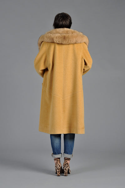 Lilli Ann 60s Massive Fox Fur Collar Coat