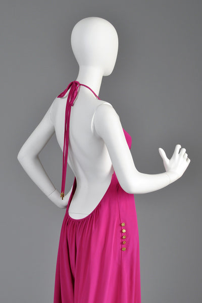 Louis Vuitton Backless Silk Palazzo Jumpsuit