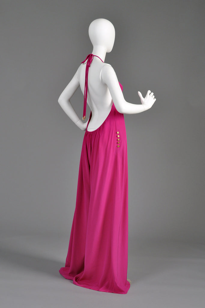 Louis Vuitton pre-owned open-back wide-leg Silk Jumpsuit - Farfetch