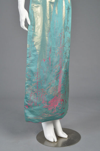 Malcolm Starr 1960s Metallic Brocade Gown