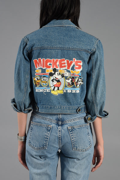 Mickey Mouse Cropped Denim Jacket
