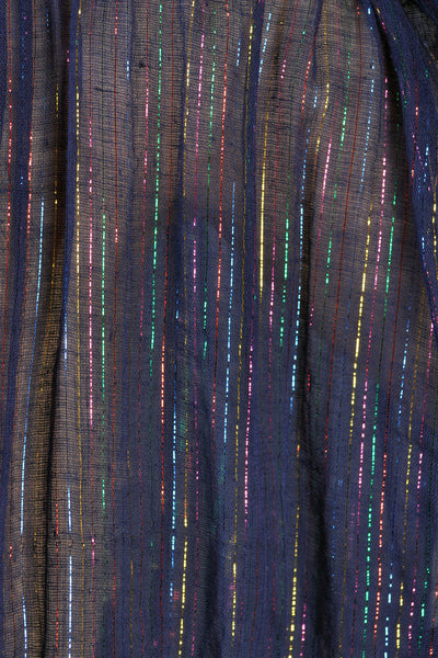 Metallic 70s Rainbow Lurex Striped Gauze Jumpsuit
