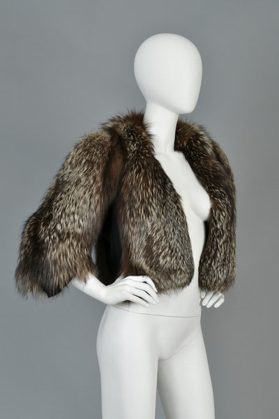 Edward Molyneux 1930s Silver Fox Fur Bolero