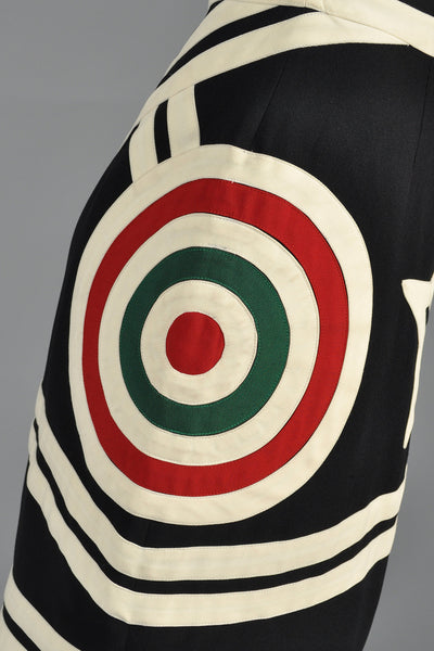 Moschino Couture Graphic Target + Stars Skirt