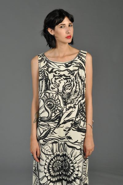 Mr Dino Graphic Tiger + Water Lilies Jumpsuit