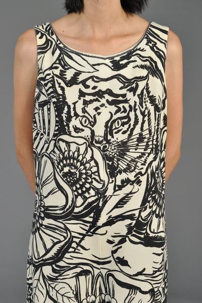 Mr Dino Graphic Tiger + Water Lilies Jumpsuit