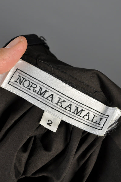 Norma Kamali High Waisted Suspender Skirt w/Pockets