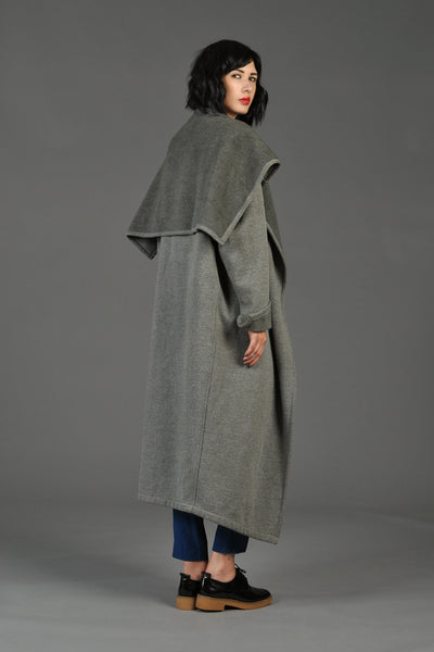 Vintage Norma Kamali Draped Blanket Coat w/Shawl Collar
