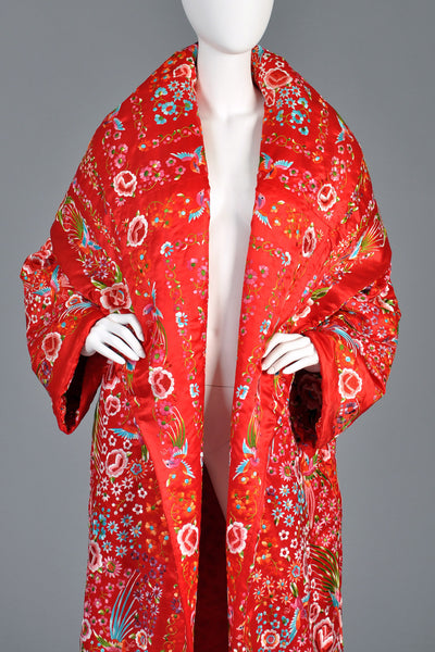 Norma Kamali OMO Embroidered Coat with Hood