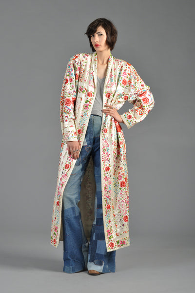 Norma Kamali OMO Embroidered Satin Jacket