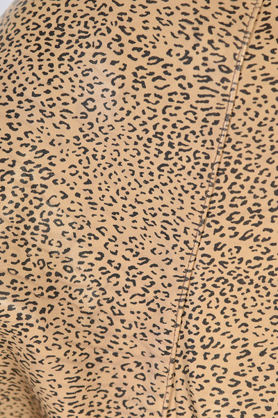 North Beach Leather Leopard Print Jacket
