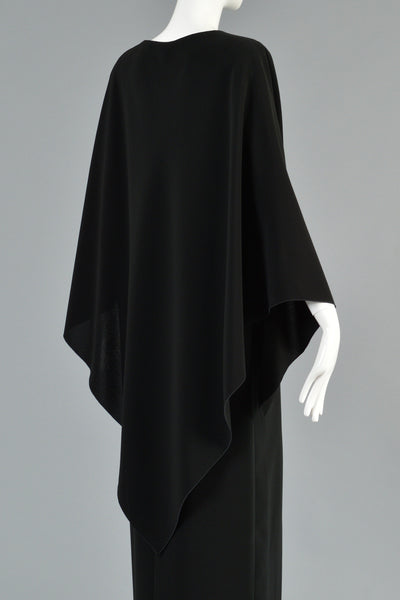 Pierre Cardin 1978 Cape Backed Evening Gown