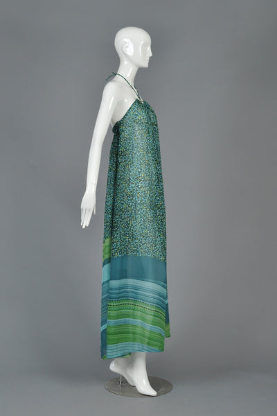 Pierre Cardin 1970s Maxi Dress with Metal Detail