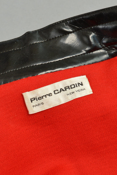 Unworn Vintage 1960s Pierre Cardin Space Age Vinyl Coat label