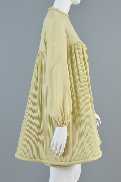 c.1967 Pierre Cardin Pleated Babydoll Dress