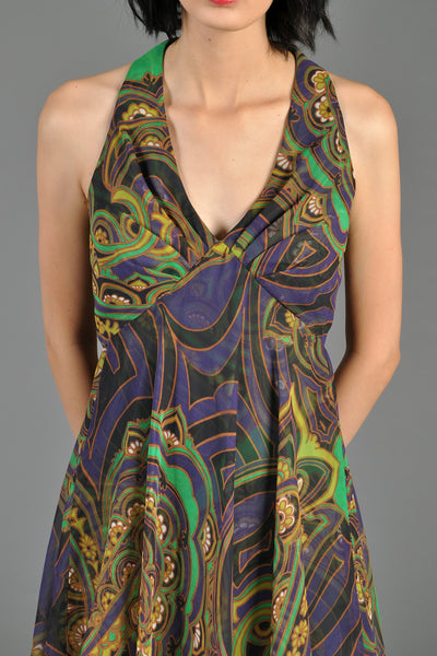 Ethnic Swirl Tiered Maxi Dress