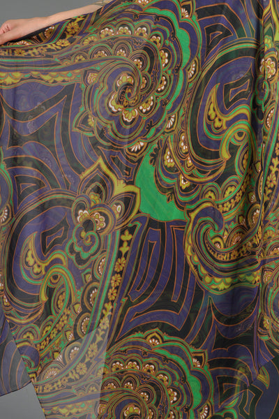 Ethnic Swirl Tiered Maxi Dress