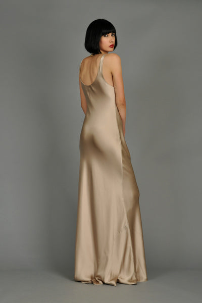 Ralph Lauren Collection Golden Silk Evening Gown