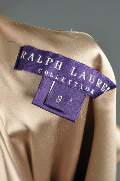 Ralph Lauren Collection Golden Silk Evening Gown