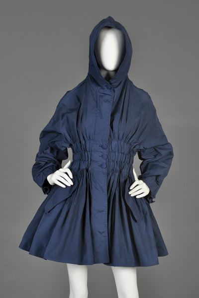 Romeo Gigli Hooded Full Skirt Trench Coat