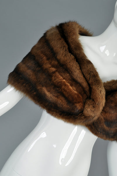 Gorgeous 1950s Russian Sable Fur Stole