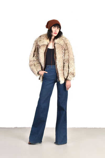 Adelaide Shearling & Leather Chubby Fur Coat