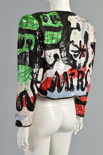 Incredible Jeanette Kastenberg "Miro" Sequin Jacket