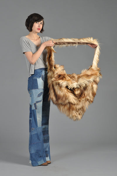 Massive 1970s Ultra Shaggy Goat Fur Bag