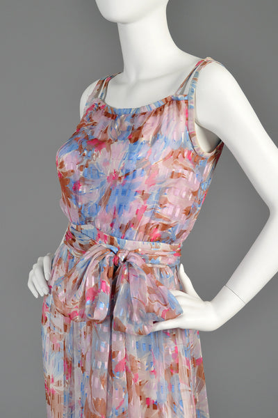 Ted Lapidus 1970s Sheer Silk Dress