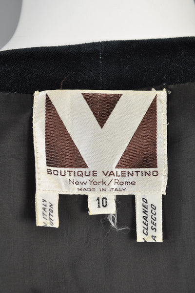 Valentino 1970s Hazelnut Velveteen Jacket