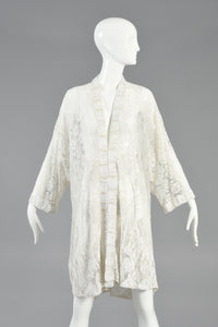 Art Nouveau Inspired Beaded Lace Kimono Jacket