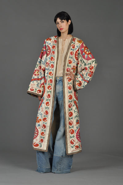 Fully Embroidered Ethnic Maxi Coat
