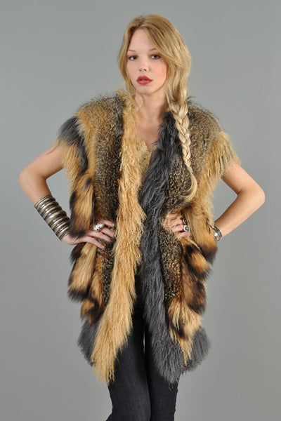 Adrienne Landau Lamb + Coyote Tail Gilet