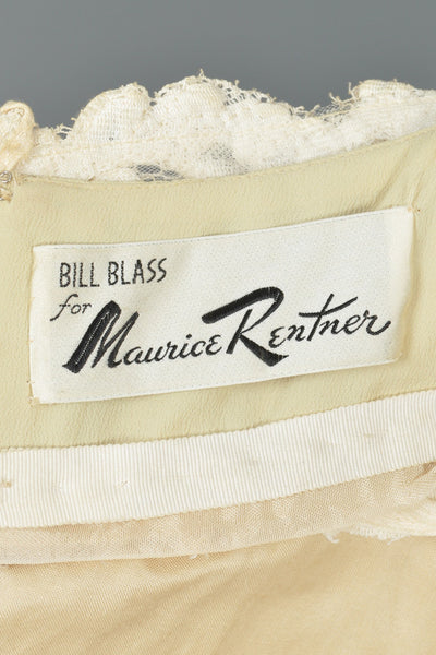 Bill Blass Early Cutwork Lace Cocktail Dress