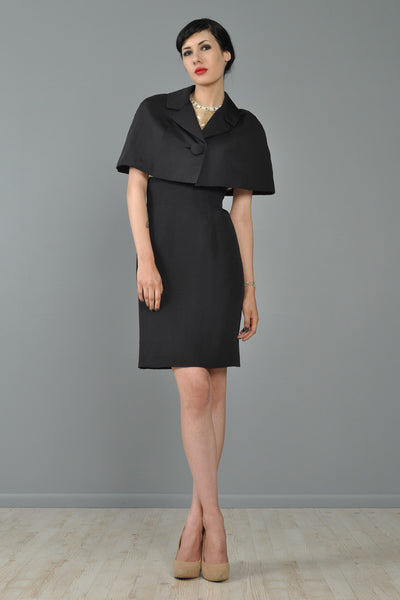 Christian Dior attr 1960s Dress + Capelet