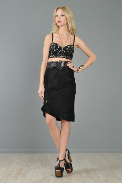 DKNY Studded Cropped Lace Bustier