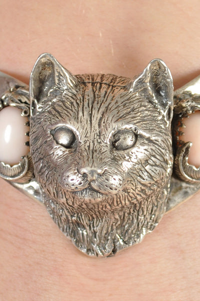 Bob Stringer Sterling Silver Cat Bracelet
