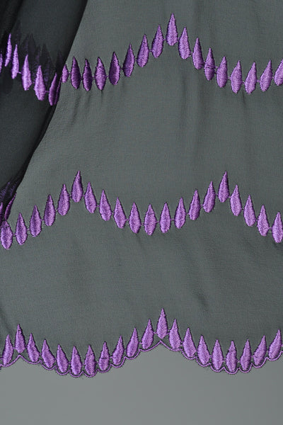 Christian Dior Boutique Vintage 1970s Embroidered Silk Kimono Jacket