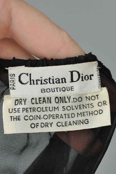 Christian Dior Boutique Vintage 1970s Embroidered Silk Kimono Jacket