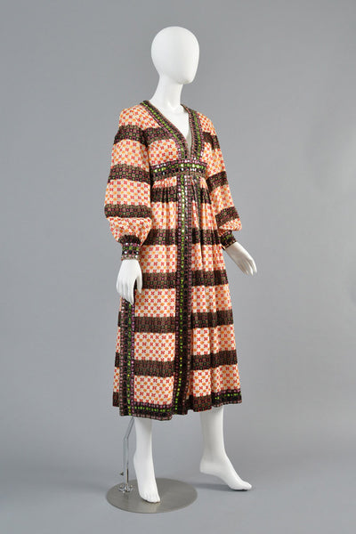 Donald Brooks 1960s Brocade + Sequin Bohemian Dress