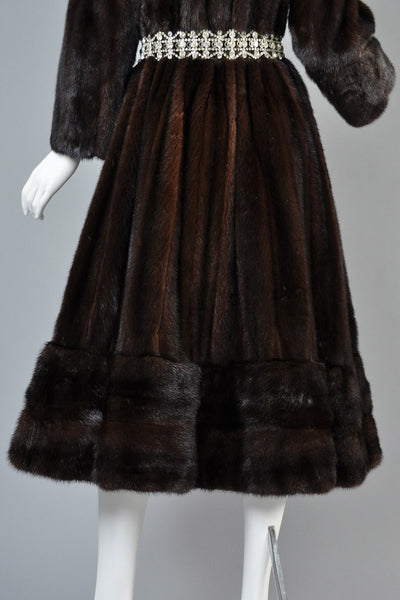 Galanos 1970s Mink Fur Princess Coat