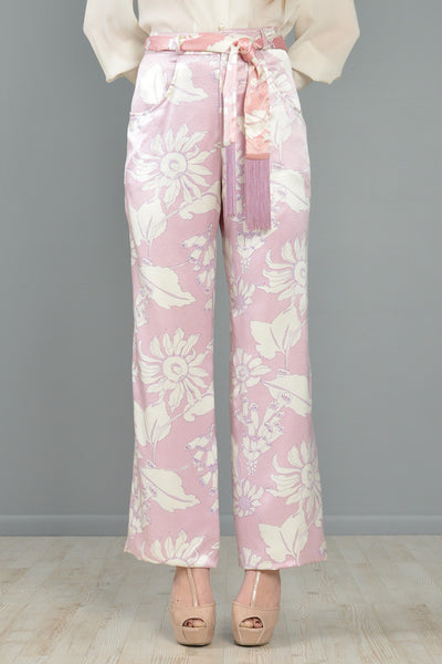 Geoffrey Beene Wide-Legged Floral Trousers
