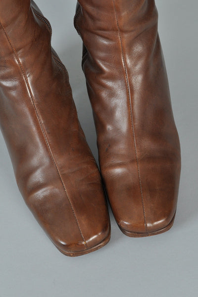 Givenchy 1960s Logo Leather Boots